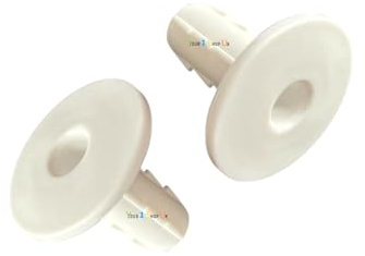 Plastic Hole Tidy, Cable Wall Entry Cover, 8mm Hole, Feed Through Coaxial Bushes, Wall Grommets, Entry Tidy Cap White, Internally and Externally Pack of 2