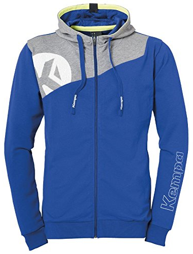 Kempa Herren Core 2.0 Kapuzenjacke Jacke, royal/Dark grau Melange, XL