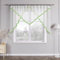HongYa Kuvertstore transparenter Voile Gardine mit Satinbänder Kräuselband Vorhang H/B 145/600 cm Grün