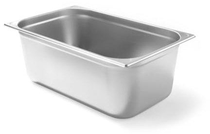 HENDI Gastronormbehälter, Temperaturbeständig von -40° bis 300°C, Heissluftöfen-Kühl- und Tiefkühlschränken-Chafing Dishes-Bain Marie, Stapelbar, 28L, GN 1/1, 530x325x(H) 200mm, Edelstahl