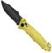 TB Outdoor - Couteau CAC® - Couteau Armée Française - Survie et Outdoor - Lame Anti-Corrosion avec Serrations - Manche PA6 FV Jaune Fluo - Lame Utile 85 mm