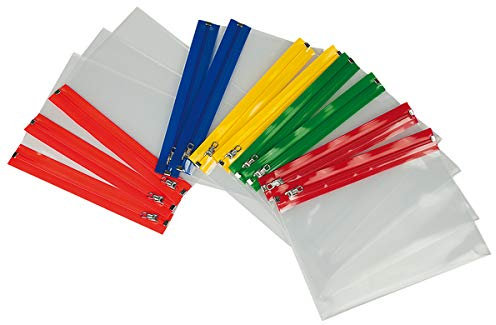 Rumold 378.804 Gleitverschlussbeutel-Set, A4, 5-Farbig, 15-Teilig, 340mm Länge, 250mm Breite