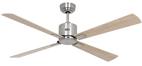 CASAFAN Ventilateur de Plafond Eco Neo III 132cm Chromé Erable Hêtre