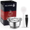 Cápsulas de café recargables para Nespresso Vertuo, de acero inoxidable, reutilizables, para máquina Nespresso Vertuo, cuchara y pincel, taza grande y prensador