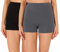 Merry Style Damen Shorts Radlerhose Unterhose Hotpants Kurze Hose Boxershorts aus Baumwolle 2Pack MS10-358 (2Pack Schwarz/Grau, XXL)