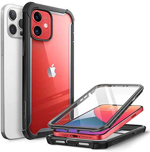 i-Blason Ares Dual Layer Rugged Clear Bumper Case for 6.1-Inch iPhone 12/12 Pro (2020), Black