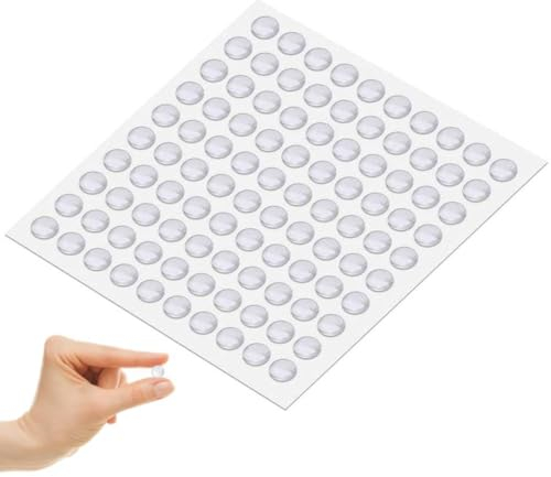 OKBY Silicone Door Bumpers, 100Pcs Clear Rubber Feet Self-Adhesive Buffer Pads Door Stopper Non-Slip Bumper Pad for Cabinets, Doors Knobs 8x2.5mm