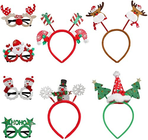 REYOK Adorno De Madera De Arbol De Navidad, 6 Pcs Decoraciones de Árbol de Navidad Colgante,DIY Madera Colgante Adornos, 3D Colgante Navideño de Madera y Decoración de Fiesta