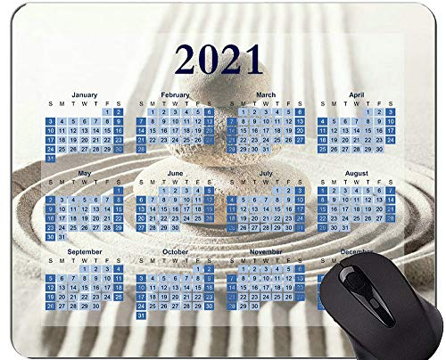 Yanteng 2021 Mauspad Kalender, Buddhismus Gesundheit Entspannung Gummi Mauspad