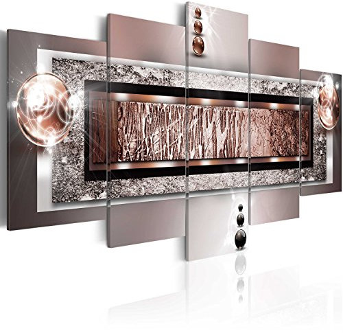 B&D XXL - Peinture acrylique 200x100 cm - Effet texturé ou coup de pinceau - Décoration avec finition faite à la main - Salon chambre - Finition artisanale - Abstrait Argent Glamour 020101-214