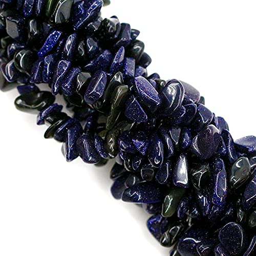 260pcs Blauer Sandstein Perlen zum Auffädeln Kristall Edelsteine Steine Perlenset für Armbänder Schmuck Selber Machen set Ketten Ohrringe Crafting Natürlichen Gebohrt 5-8mm ﻿