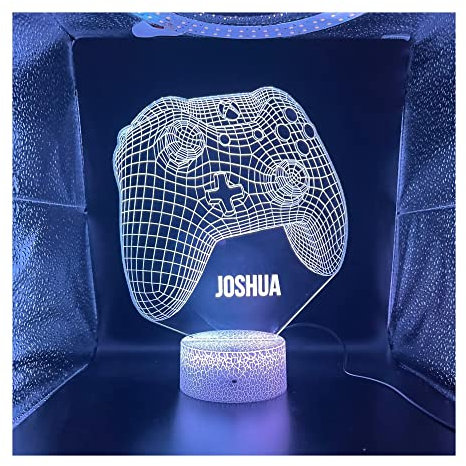 Personalised Gamer Gift 3D Effect Multicolour Led Light | Gamer Birthday, Fathers Day Gift, Christmas Gift