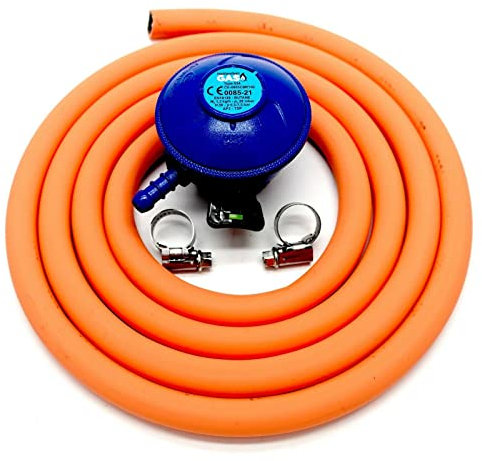 Huddersfield Gas Branded Replacement 8mm Butane 1m Hose Kit Fits Calor Gas & Flogas 8mm cylinders