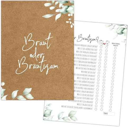 Eummel 40 x Braut oder Bräutigam das Hochzeitsquiz | Hochzeitsspiele für Gäste Brautpaar | Hochzeitsgeschenk Fragespiel Hochzeitsfeier | Hochzeit Geschenkidee