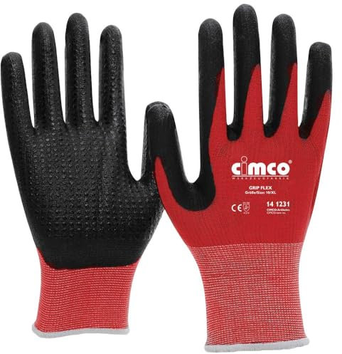 Cimco Grip Flex 141231 Strick-Arbeitshandschuhe, Größe: 10, XL EN 388, 1 Paar