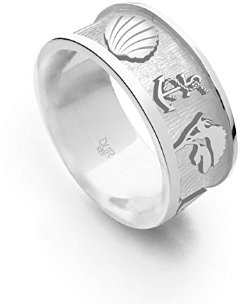 DUR Schmuck: Ring Ostsee 2.0 sandlos, matt, hell rhodiniert, 925er Sterlingsilber R5643 RingSize 72 (22.9)