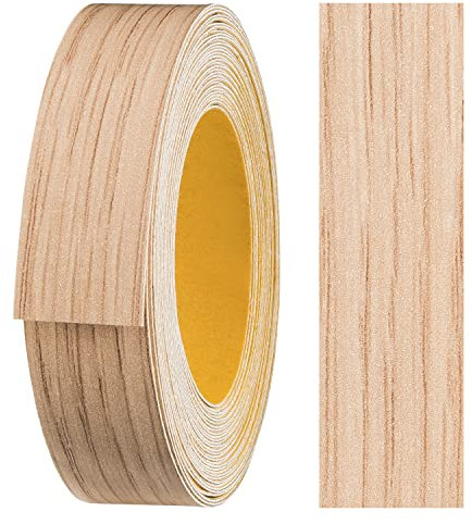 haggiy Cinta para bordes de melamina autoadhesiva 18 mm x 5 m I Cinta para bordes I Cinta para bordes de muebles I Sujeción segura sin planchar I Chapa para estantes/paneles de madera roble Lindberg