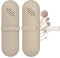Silikon Makeup Pinsel Halter Kosmetiktasche - Portable Reise Make Up Tasche Organizer - Trendige und Tragbare Aufbewahrung Box Schminktasche (Khaki)