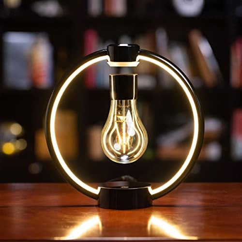 HMAKGG LED Schwebende Glühbirne Lampe, Magnetische Schwebende Tischlampe Touch Dimmbar Modern, Tischleuchte Magnettechnologie Nachtlicht für Raumdekoration Heimdekoration