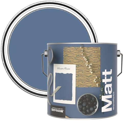 Rust-Oleum Peinture Mate Murs et Plafonds Bleue - Rivière bleue 2,5L