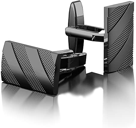CIOUYAOS Cufflinks for Men, cuff links with box, personalised men's silver cufflink Gift for Wedding Business Shirt (black)