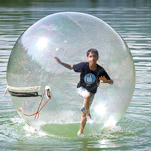 EROFEL 2M/79 Wasserlaufball, Rollball, aufblasbarer Wasserball, transparenter Ball, PVC, für Erwachsene, importierter Reißverschluss, professioneller Wasserlaufspaß, Wasserball für Schwimmbecken