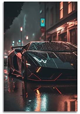 HALOUB Supercar Poster für Lamborghini Huracan Rennauto, dekoratives Gemälde, Leinwand, Wand- und Kunstbild, Familien-Schlafzimmer, Dekoration, 30 x 45 cm