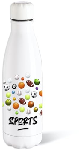 Bouteille d’eau Isotherme Sport Multiples 500ml Acier Gourde Réutilisable Ecologique Maintien Chaud/Froid 12h. Idée Cadeau Original Humour Homme Femme Enfant Ami Utile Anniversaire Noël