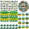 98 Stück Traktor Party Gastgeschenke Traktor Thema Geburtstag Party Zubehör Dekorationen Traktor Gummiarmband Schlüsselanhänger Knopf Pin Traktor Aufkleber für Kinder Bauernhof Tier Mottoparty
