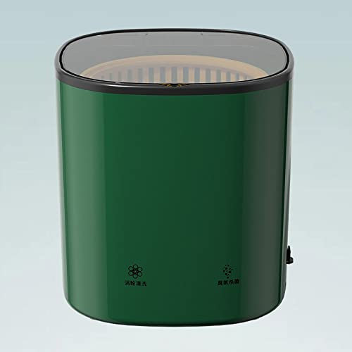 Lavadoras compactas para Espacios pequeños, minilavadora ultrasónica con Cesta de Drenaje, para Ropa Interior, Bragas, Calcetines, Objetos pequeños, 4,5 l, Color Blanco (Verde)