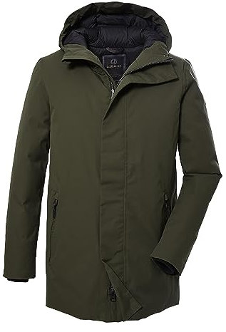 G.I.G.A. DX Gw 4 Mn Prk Funzionale con Cappuccio/Parka Impermeabile, Oliva Scuro, L Uomo