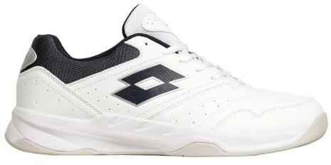 Lotto Mirage 650 IDC Hallenschuh, Herren, All White/Dress Blue (All White/Dress Blue, EU Schuhgrößensystem, Erwachsene, Numerisch, M, 42.5)