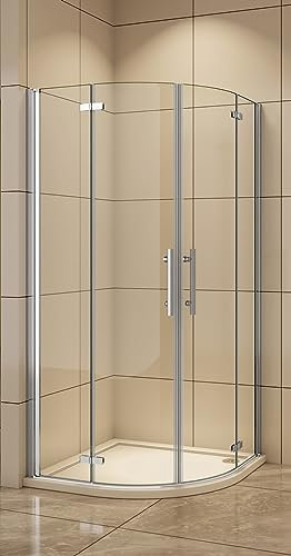 Aica Sanitär 80x80/90x90/100x100cm Duschkabine Runddusche Viertelkreis Duschabtrennung Dusche (80x80cm,HQK)