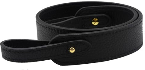 Banbeln Damen Tasche Picotin 18 22 Lock Bag Strap Cross Body Länge 67cm breite Lederriemen (01-Noir-Schwarz,Gold-Knopf)