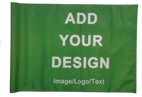 Bagetu Custom Golf Flag Personalized Flag for Golf Pin with Plastic Tube or Brass Grommets (Grommet Style)