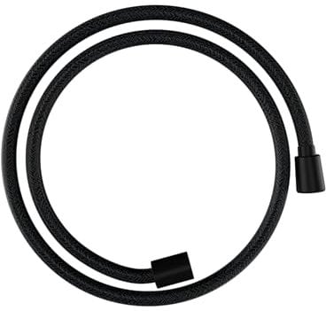 hansgrohe Designflex - universal Textil Duschschlauch 1,25 m, mit Verdrehschutz, flexibler Brauseschlauch mit Knickschutz, inkl. Dichtungsringe, Mattschwarz