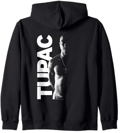 2Pac Hip Hop Rap Music Side Photo by Rock Off Felpa con Cappuccio