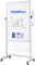 maxtek Höhenverstellbar Mobiles Whiteboard 120 x 80 cm, Doppelseitiges Magnetisches Whiteboard mit Ständer, Trocken Abwischbar für Büro, Klassenzimmer und Zuhause