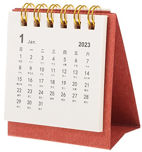 DIKACA 1 Stück 2023 Kalender Tisch Planer 2022 Lehrerplaner Studienjahr 2022 Zubehör Für Büroplaner Mini Foto-staffeleiständer Fotostaffelei Papier Kleine Geldbörse Umblättern Student
