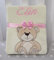 BotoBaby® - Babydecke mit Namen und Geburtsdatum - Geschenk Taufe Geburt ★ (Vanille-Beige Teddybär)
