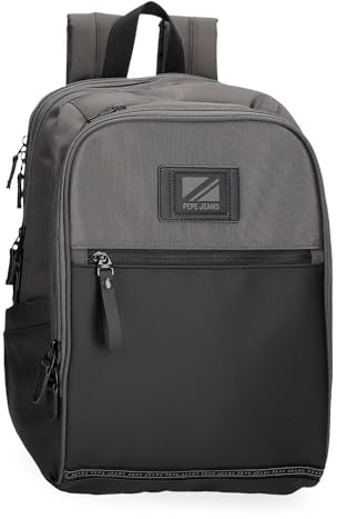 Pepe Jeans Stratford Mochila para Portátil Gris 25x37x10 cms Poliéster 9,25L