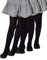 LORES Schlichte schwarze Strumpfhose für Mädchen und Kinder – 3 Paar – Ballett- und Tanzschule mit Fuß, blickdicht, 40 Denier, Nero Größe 98/104 cm