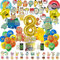 Cartoon themed Geburtstag Deko,8 Jahre Kinder Geburtstagsdeko, Enthält Banner, Zahlenballon, Kuchendekoration, Tattoo-Aufkleber, Folienballons, Hängende Figuren, Latexballons