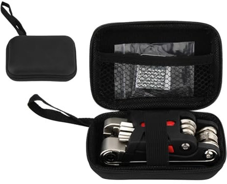 Twilight Garage Fahrradflickzeug Set,19-in-1 Fahrrad Multitool,Reparatur Set und Werkzeuge, Ebike Kit Mountainbike Reparatursatz,Fahrrad Reparaturset Mit montierbarer Tasche fürs Fahrrad