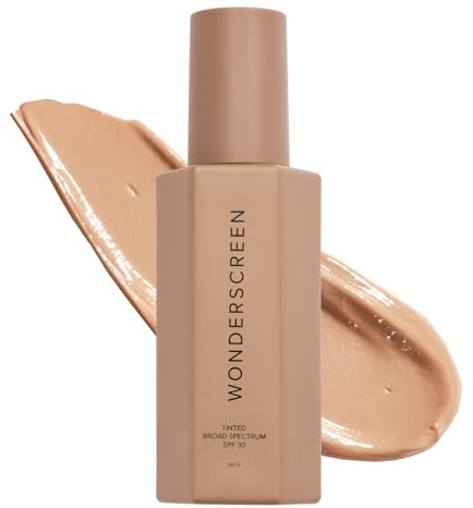 DIME Beauty Tinted Glow Wonderscreen SPF 30 - Mineral Tinted Moisturizer for Face with 19% Zinc Oxide, Skin-Enhancing Tone-Evening Sunscreen, Glow-Enhancing Tint, Vegan, Cruelty-Free, 50 g