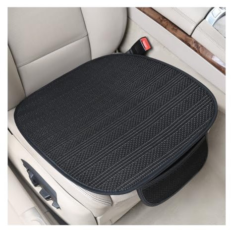 Adunsiaoto 2 Pièces Coussin De Siège Voiture Antidérapant Respirant, Coussin pour Siège Avant Voiture avec Fond Antidérapant, Accessoires D'intérieur Coussins pour Sièges Limousine(Noir)