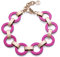 Viceroy Fashion Pulsera Mujer 14177P09017 - Acero Rosa, Fucsia, 17.5+2 cm