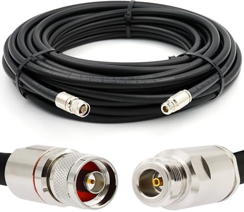 RANGEFUL N Maschio a N Femmina Cavo coassiale 30m 50ohm 10D-FB Ø13mm prolunga 30 metri a bassissima perdita per LTE Antenna esterna 4G 5G Modem Amplificatore GSM Router WIFI Ripetitore cellulare