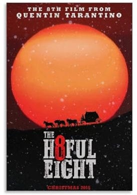 ijshndgn Poster The Hateful Eight, Vintage-Kunst, Raumdekoration, ästhetisch für Schlafzimmer, Wohnzimmer, Wände, ästhetisches Poster, 30 x 45 cm, ungerahmter Stil