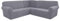 AIMENJOY L-Form Sofahusse 5/7-Sitzer Eckcouch Cover, Elastischer Ecksofabezug Mit Anti-rutsch Schaumstoffankern, 3-teilige Dicker Jacquard Schonbezug (Medium Grey,7 Sitzer)